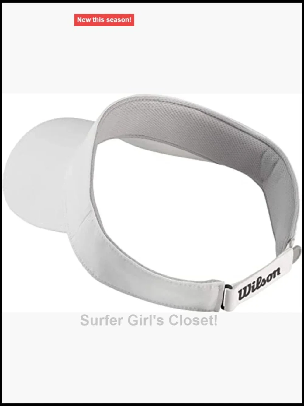 Wilson Ultralight Visor with Adjustable Closure and Absorbent Sweatband